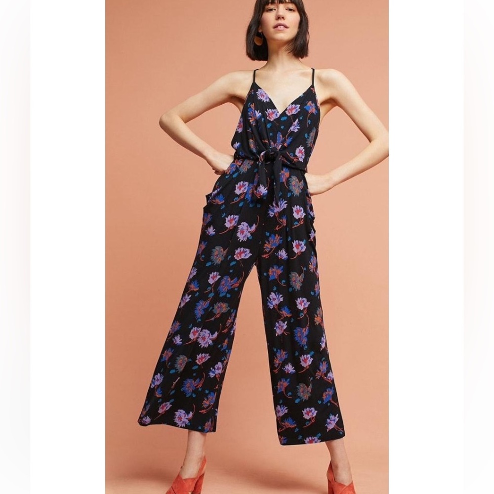 Moulinette Soeurs Black Floral Jumpsuit XS